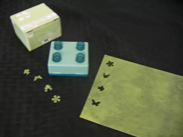 Creative Memories Meadow Micro Maker Punch, pescado/rana/mariposa/flor nuevo en caja