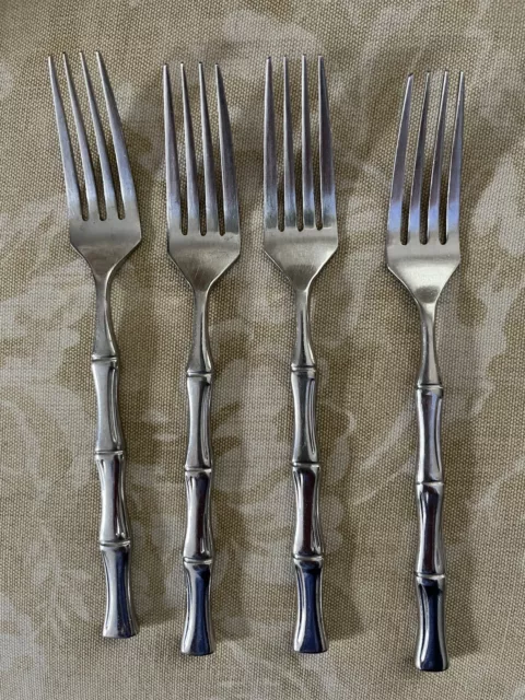 4 Toallas Supreme Cubiertos Inoxidable BAMBÚ (satén) Japón