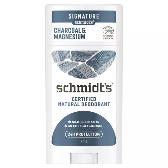 Schmidts Charcoal and Magnesium Sensitive Natural Deodorant Stick 75g