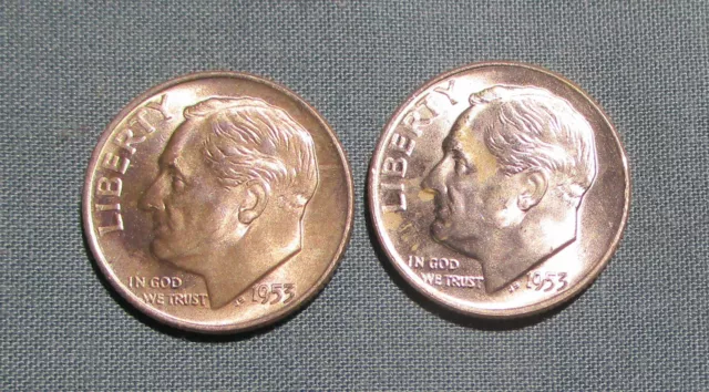 1953-D Roosevelt Dime - High Grade - (2) Silver Coins