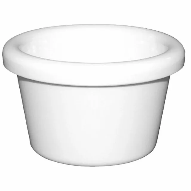 Pack of 12 Kristallon Melamine Plain Ramekins White 63.5mm 3