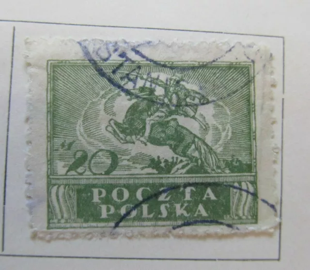 A5P40F50 Polen Poland General Issue 1919 Laid Paper 20m used