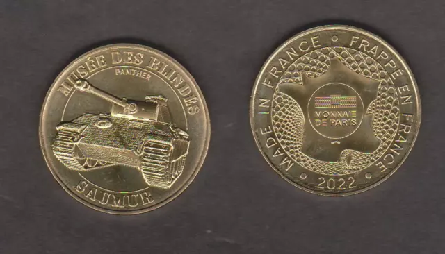 Medaille Jeton Monnaie De Paris-Musee Des Blindes-2022-Le Char Panther-Neuve-