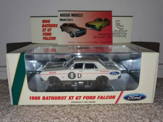 1:43 Classic Carlectables Ford XT GT Falcon 8D Pete &Leo Geoghegan 1968 Bathurst