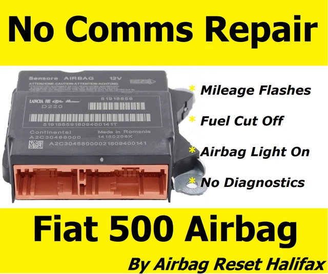 FIAT 500 AIRBAG ECU No Communication Fault Repair Service for 51870005