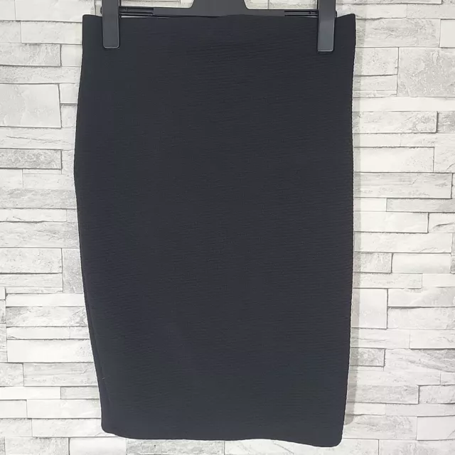 NEW LOOK MATERNITY Black Textured Pencil Skirt 12-UK Bodycon Stretchy
