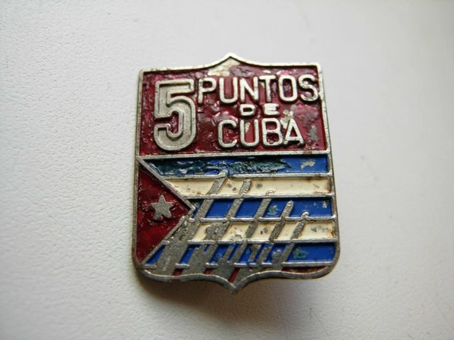 Cuba RIVOLUZIONE COMUNISTA VINTAGE PIN BADGE RARO