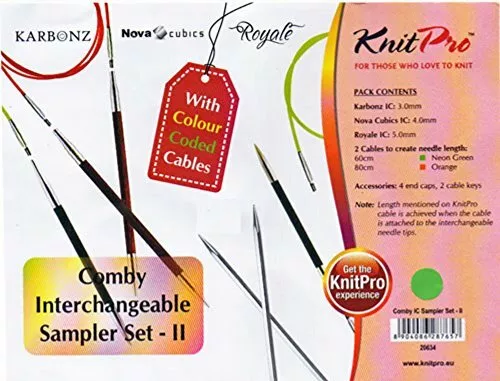 KnitPro, set di aghi assortiti intercambiabili con custodia, 20634 (N9n)