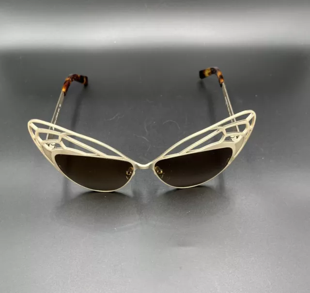 House of Harlow 1960 Scarlette Sunglasses Designed Nicole Richie Gunmetal Gold