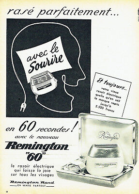 PUBLICITE ADVERTISING   1955   THOMSON   rasoir éléctrique 