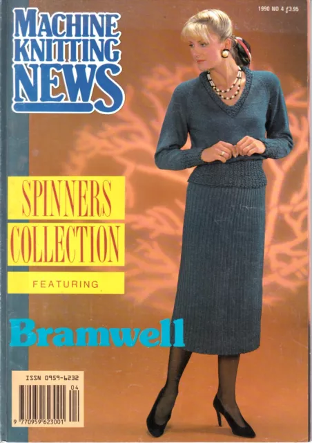 Machine Knitting News Pattern Book Spinners Collection 1990 Vintage Ladies Mens