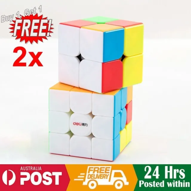 2x2 Magic Cube 3x3 Super Smooth Fast Speed Cube Kids Gift
