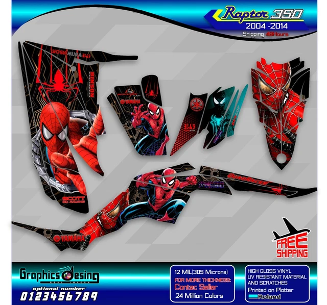 Yamaha Raptor 350 - 2005  2014  Graphics Kit Decals Stickers Atv Utv