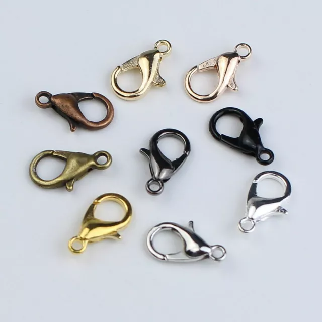 100pcs Zinc Alloy Lobster Claw Clasps for Jewelry Making Findings Silver / Gold