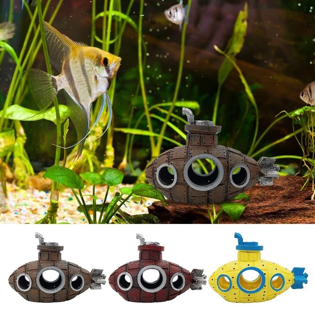 Fish Tank Decoration Wreck  Undersea Boat Aquarium Ornament Broken Submarine