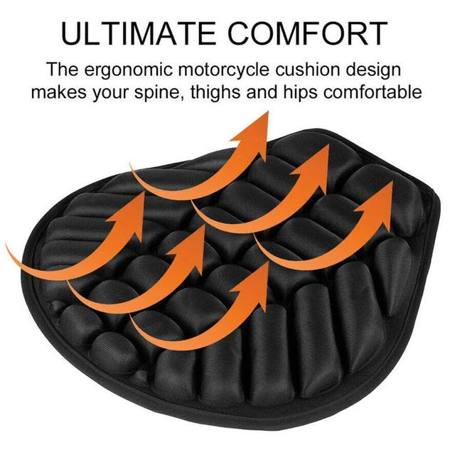 1x 3D Motorcycle Seat Pad Motorbike Cover Universal Cushion Air Gel Comfort V5Y4