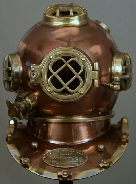 Diving Helmet US Navy Mark V Deep Sea Marine Divers Antique Scuba SEA Divers B5