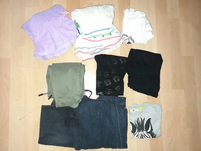 9 pz abito/t-shirt/pantaloncini/pantaloni/connessione francese/connessione bambina 7-8 anni (122-128 cm).