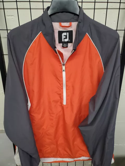 FootJoy Wind Rain Jacket Men's XL 1/2 Zip Pullover Performance Pockets Golf