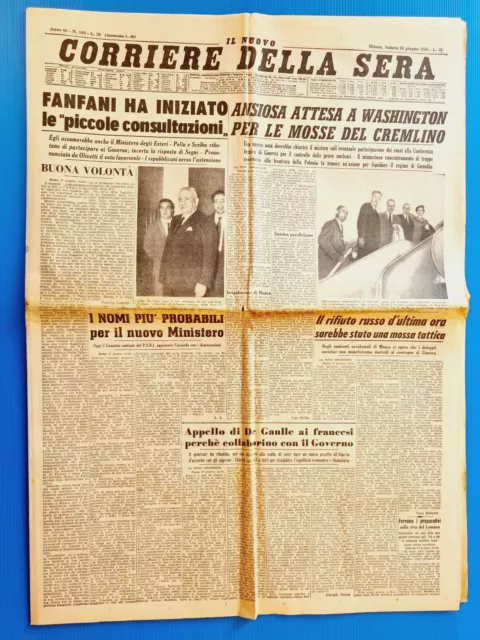 Corriere Della Sera 28 Giugno 1958 Edy Campagnoli-Pasubio-Pubblicita Ferrari