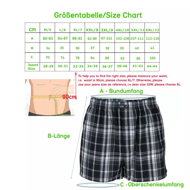 REMIXX Herren American Boxershorts Karo 100% Baumwolle 4er 10er 20er Set 2