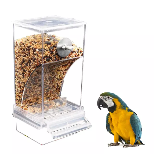 Bird Cage Automatic Water Bottle Drinker Parrot Food Dispenser Feeder