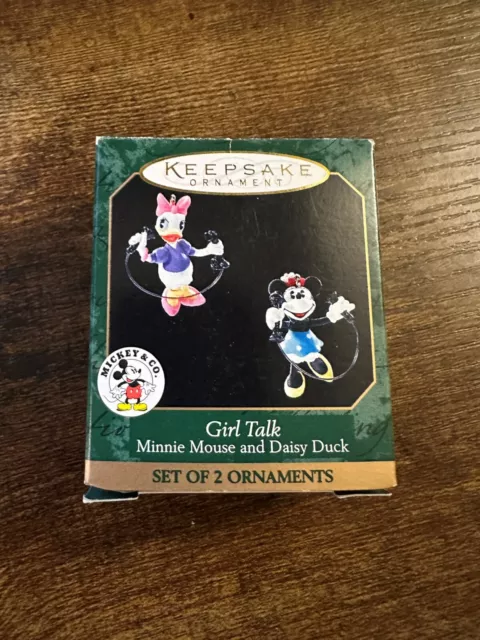 "Girl Talk - Minnie Mouse and Daisy Duck" Hallmark Ornaments (1999)