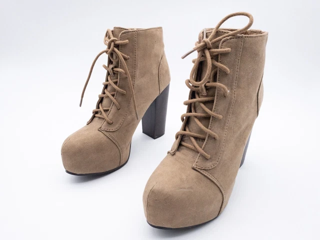 Bottines Bicolores En Cuir Vernis Noir Et Beige - Taille 36 - Occasion Très Bon État