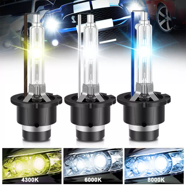 2x D2S 35W 4K 6K 8K HID Xenon Headlight Replacement Low/High Beam Car Bulbs