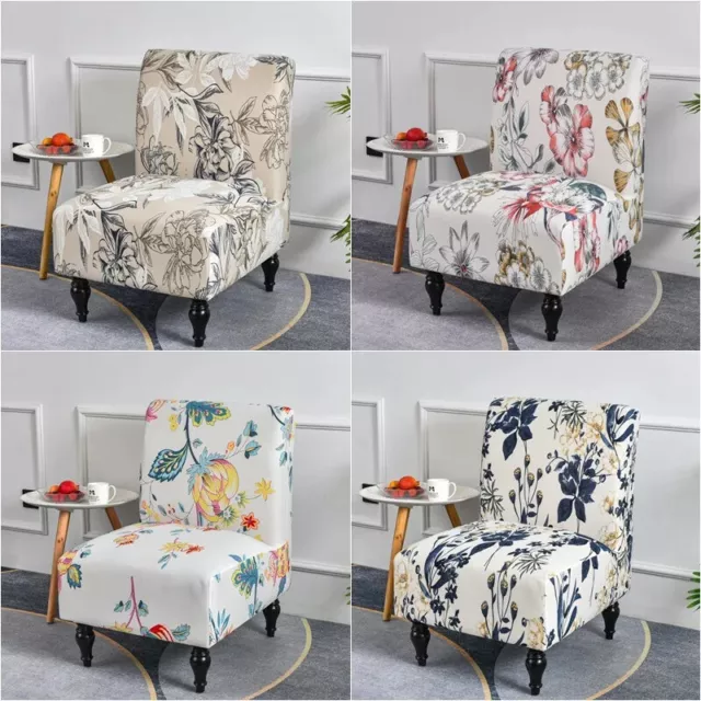 Armless Chair Cover Single Sofa Stool Slipcover Slipper Chair Seat Protector