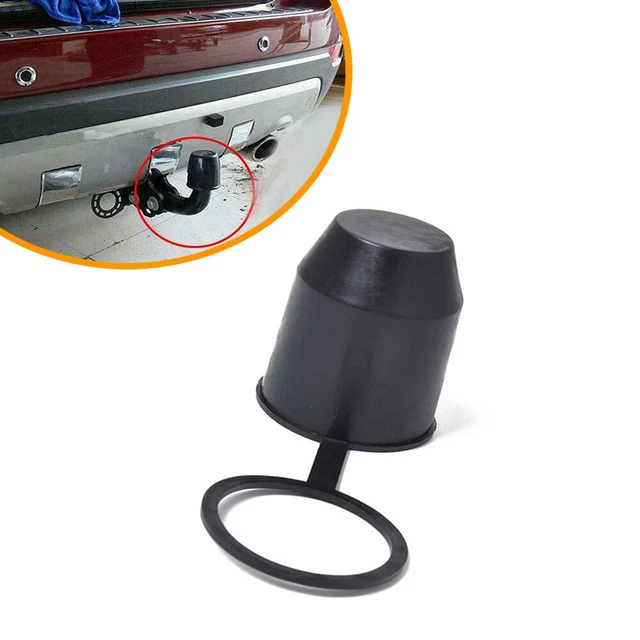 50MM BLACK CAR Tow Bar Ball Cover Cap Towing Hitch For Caravan Trailer ...