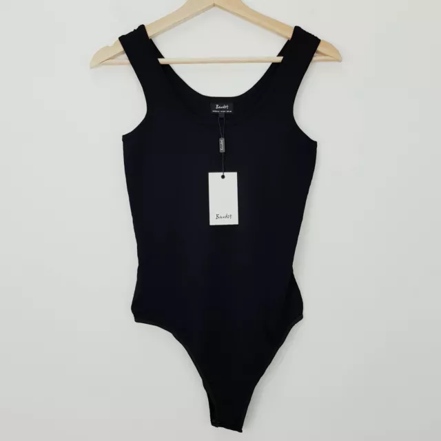 BARDOT | Womens Black Claudia Bodysuit NEW + TAGS RRP $79.95 [ Size M or AU 12 ]