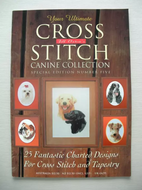 Jill Oxton's Canine Collection - Dogs Puppies - Cross Stitch Pattern Book