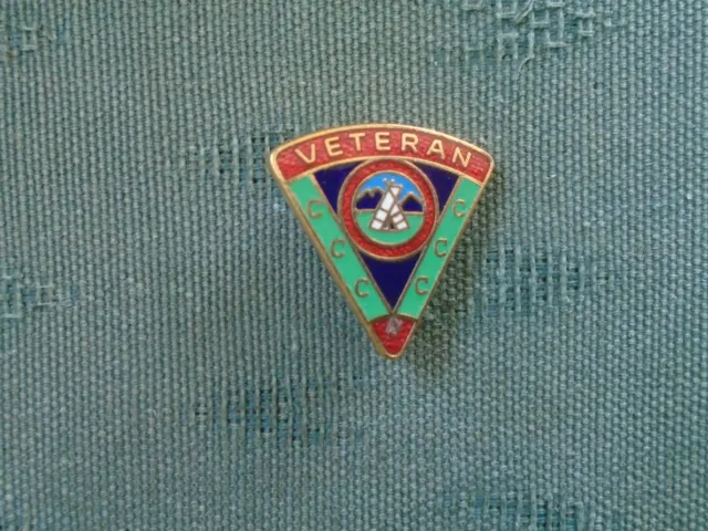 Vintage The Camping & Caravan Club Of Great Britain Veteran - Enamel Pin Badge