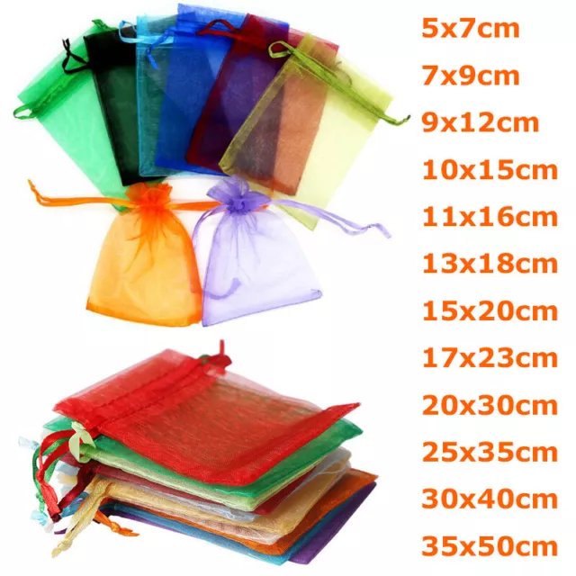 11 Colors Organza Wedding Xmas Party Favor Gift Candy Bags Jewelry Bags Pouches