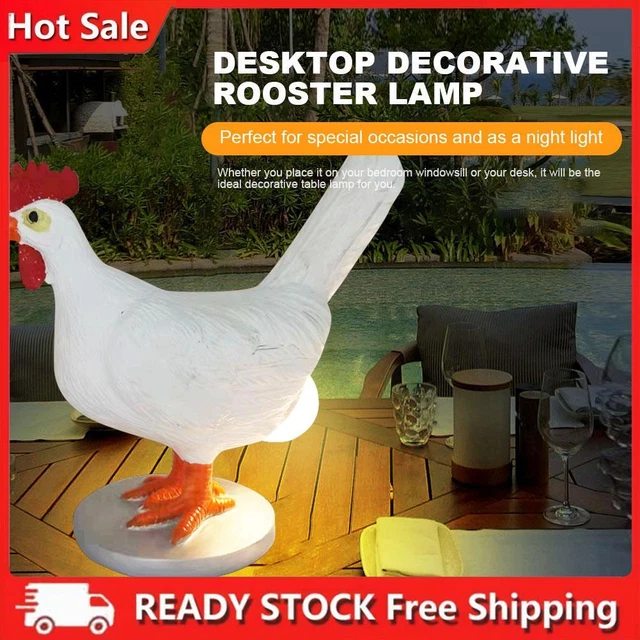 Scultura in resina leggera pollo stile nordico lampada animale simulata decorazione casa