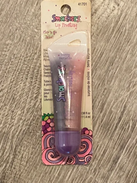 Smackers Lip Frosting Bonne Bell Vintage Y2K Clip 'n Go Tube Gloss NEW Berry