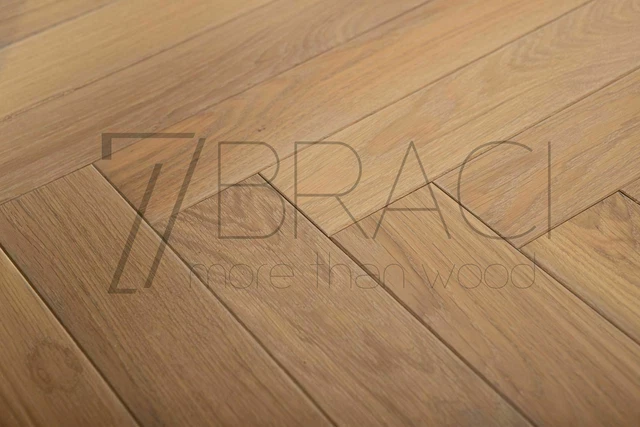 Herringbone Parquet Engineered Prime Oak 14/70x500mm Prime  Crystal sample