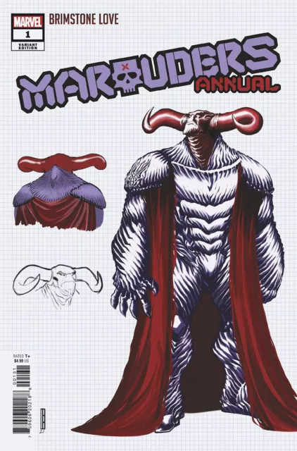 Marauders Annual #1 Cover C 1:10 Design Variant 2021 Marvel NM