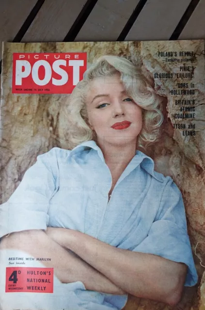 Rare Picture Post Magazine 14 JULY 1956 Marilyn Monroe Cover FREEPOST MM04