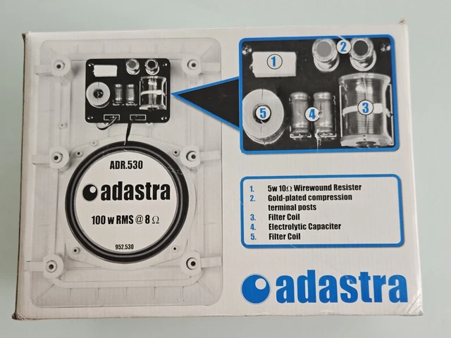 Adastra Resistente all' acqua, 12,7 cm, colore: Bianco 80W - 8ohms white