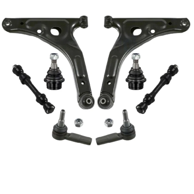 Frankberg Lot 6 Bras De Suspension Avant Inférieurs - Compatible Ford Fiesta V 2001-2008, Fusion 2002-2012, Mazda 2 DY - Remplace 1207448 Et Autres