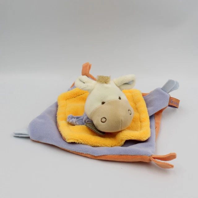 Doudou et Compagnie plat ane cheval Mario jaune mauve Graines de doudou - 26130