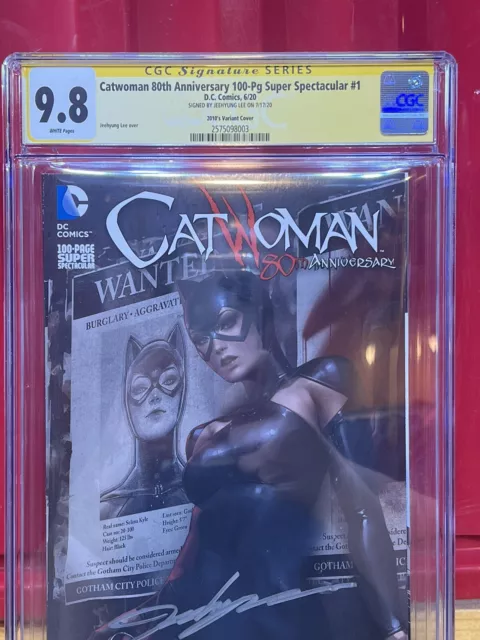 Catwoman 80th Anniversary 100-Pg Super Spectacular #1 CGC 9.8 Signed By Lee