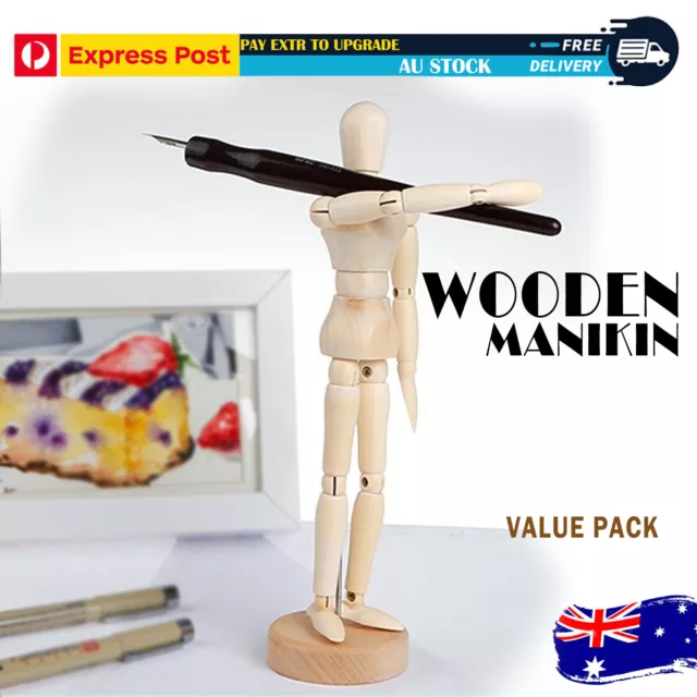 Wooden Artists Manikin Jointed Move Dolls Human Body Model Art Mannequin Sketch