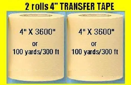 2 rolls 4" APPLICATION TRANSFER Paper TAPE 300 ft. for Vinyl cutter PLOTTER NEW
