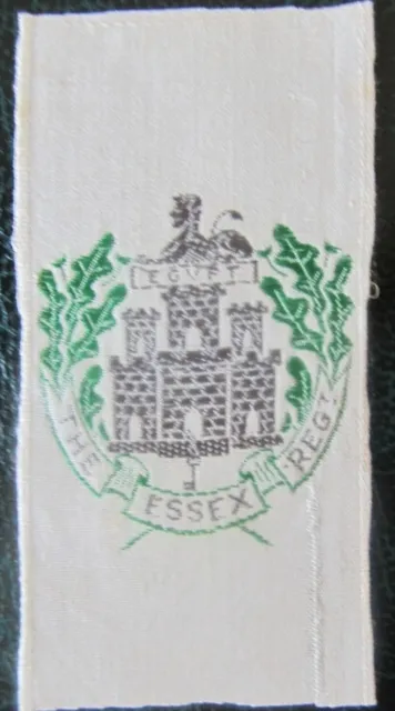 Anstie Cigarette Silks Card Essex Regiment Ww1 military 1915