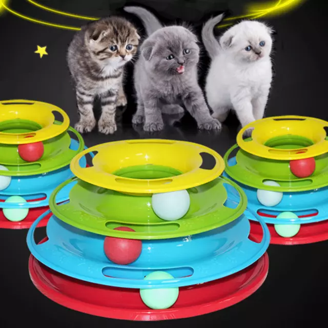 Funny Disk Interactive Plate Trilamina Crazy Pet Toys Ball Cat Amusement 2