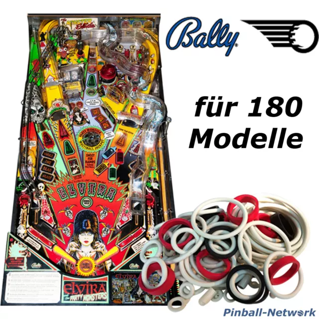 Gummisortiment für Bally Flipper, 180 Modelle zur Auswahl