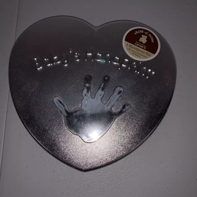 Carters Baby Handprint Kit Child Of Mine Heart Shaped Plaster Brand New Sealed